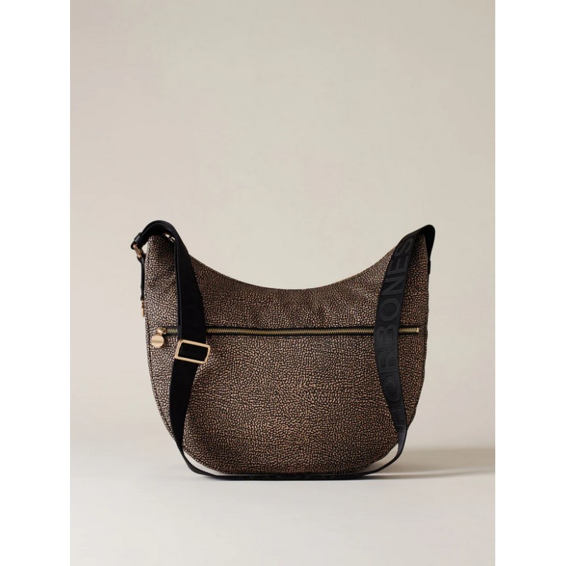 Borbonese tracolla eco line luna bag medium naturale